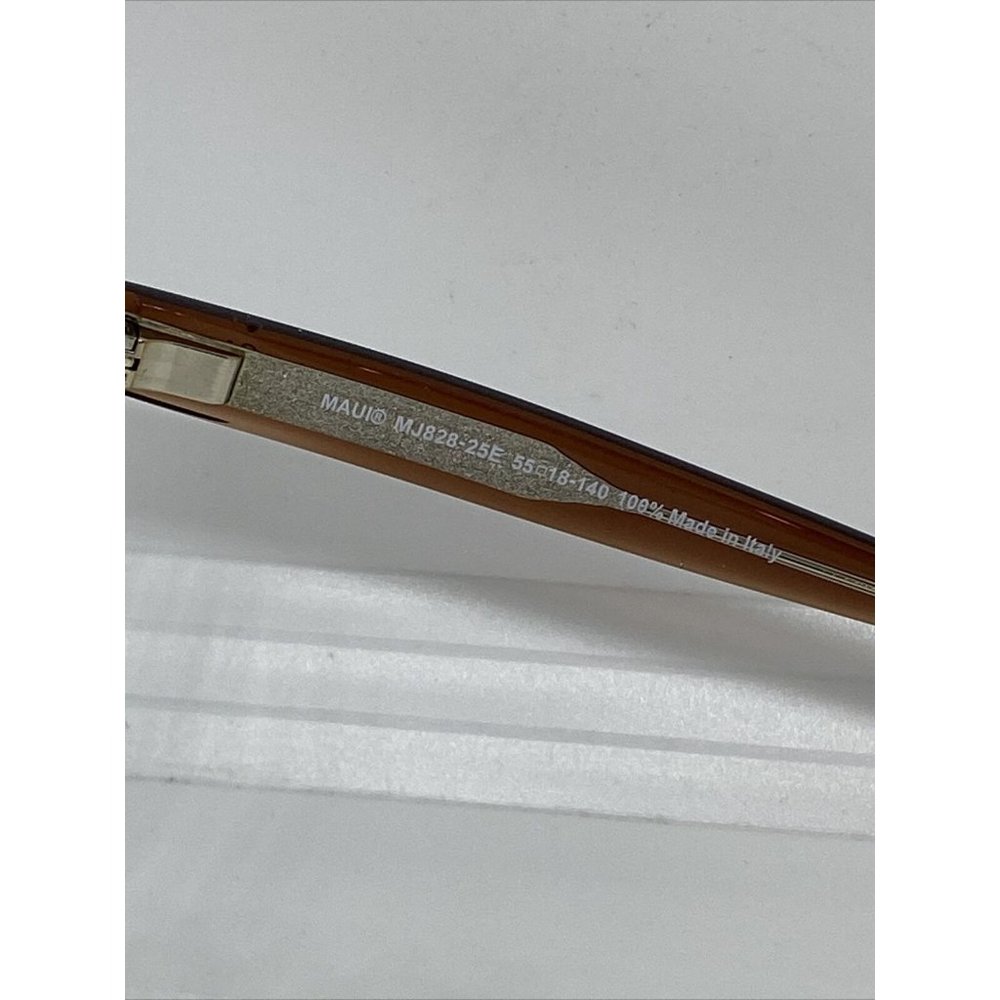 Maui Jim Mariana MJ 828-25E Sunglasses Frames Round Brown/Clear 55/18/140 NWOT - Picture 6 of 7